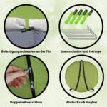 Montafox Pop-Up Toilettenzelt 120x120x200cm – Multifunktionales Dusch- & Umkleidezelt – Bild 7