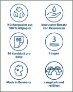 oecolife Küchentücher Recycling 48 Rollen – 3-lagig, Made in Germany – Bild 2