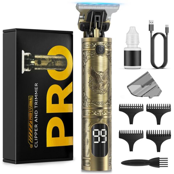 Solati Profi Haarschneidemaschine & Barttrimmer mit LED-Display – USB-C Akku für Herren