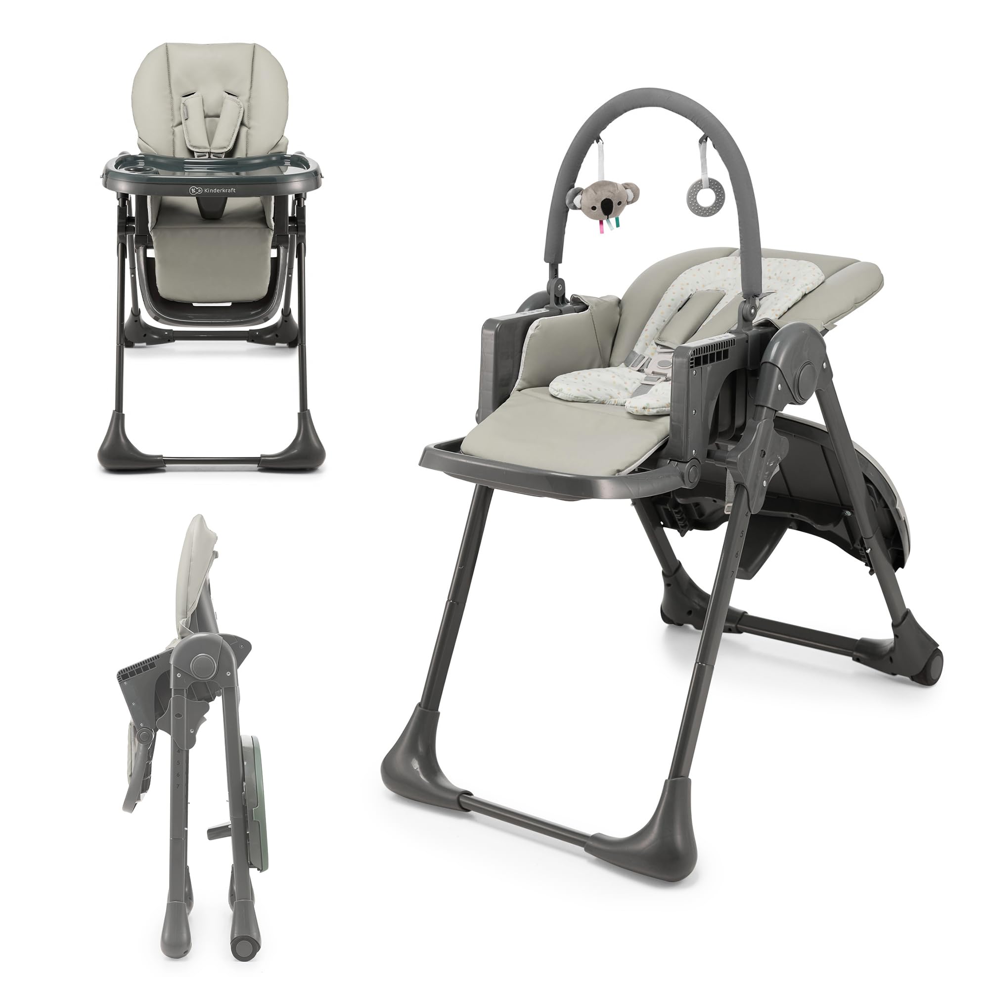 71JdgpwS8pL._SY2000_.jpg Kinderkraft TUMMIE 2-in-1 Hochstuhl – Kombihochstuhl & Liegesitz ab Geburt – Bild 1