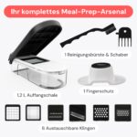 Fullstar 6-in-1 Gemüseschneider mit Behälter – Mandoline & Käsereibe Weiß – Bild 8