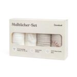Ehrenkind® Mulltücher 70x70 cm aus Bio-Baumwolle – 4er-Set Musselintücher für Neugeborene
