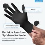 1000x ARNOMED Nitril-Einweghandschuhe Schwarz Grösse M – Reissfeste Schutzhandschuhe – Bild 2
