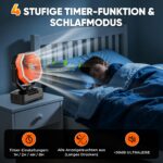 Multper 20000mAh Camping Ventilator mit Fernbedienung, LED & Timer – Tragbarer Akku Ventilator – Bild 7