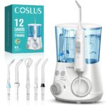 COSLUS Munddusche Professional 600ml – 2 Modi & 12 Druckstufen für optimale Zahnpflege