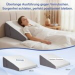Exsnugy Keilkissen 19cm – Memory Schaum Stützkissen gegen Reflux & Schnarchen – Bild 6