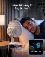 Pro Breeze Mini Clip Ventilator 20 cm – Leise Kühlung mit 360° Rotation für Schreibtisch & Schlafzimmer – Bild 5