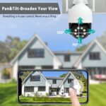 DEKCO 2K Outdoor WLAN Überwachungskamera 2er Set – 350° Schwenkbar mit Automatischer Verfolgung – Bild 4