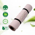 YOGATI Yogamatte 183x61cm mit Ausrichtungslinien – rutschfest & gelenkschonend mit Tragegurt – Bild 5