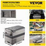 VEVOR 45L Kompressor-Kühlbox mit Gefrierfach – Tragbarer Autokühlschrank 12/24V & 230V – Bild 3
