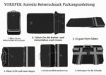 YOREPEK Autositz-Reisetasche 45x45x71cm – Wasserdicht mit Rucksackträgern für Flugzeug – Bild 8