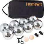 Homewit Boule Set mit 8 Metallkugeln – Profi Boccia & Petanque für Garten & Strand
