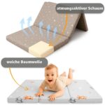 Totsy Baby Klappmatratze 60x120 cm – Faltbare Reisebettmatratze mit Transporttasche – Bild 4