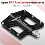 toptrek Flat Pedale 9/16 Zoll – CNC Aluminium MTB Pedale mit 3 Lagern & Rutschfest – Bild 2