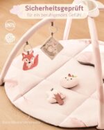 Fortella Baby-Spielbogen mit 5 Sensorik-Spielzeugen – Aktivitätsmatte für Neugeborene 0–12 Monate – Bild 8