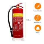 Smartwares Schaumfeuerlöscher 6L – Brandklassen A/B mit Wandhalterung – Bild 2