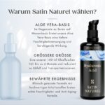 Satin Naturel Hyaluron Serum 100ml – Hochdosiertes Anti-Aging Gesichtsserum mit Bio Aloe Vera – Bild 9
