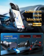 VANMASS 2026 Handyhalterung Auto – 4in1 Universalhalter mit Saugnapf & Lüftungshaken – Bild 6