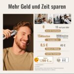 Jack & Rose Profi-Haarschneider kabellos – IPX7 wasserdicht, USB-Akku, Bart & Haar für Männer – Bild 2