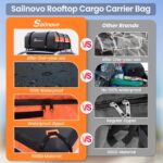 Sailnovo Auto Dachbox 21 Kubikfuss – Faltbarer Dachgepäckträger wasserdicht 1000D – Bild 8
