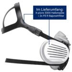 Dräger X-plore 3300 Halbmaske mit P3 Partikelfilter – Atemschutz für Handwerker – Bild 8