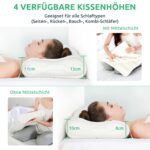 UTTU Memory Foam Nackenkissen 60x35cm – Ergonomisch verstellbar gegen Nackenschmerzen – Bild 3