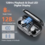 sprtoybat Bluetooth 5.3 In-Ear Kopfhörer mit ENC Noise Cancelling – 128 Std. Akku & IP7 wasserdicht – Bild 2