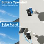 wansview 2K Überwachungskamera Aussen mit Solarpanel & Akku – kabellose Aussenkamera WLAN IP65 – Bild 6
