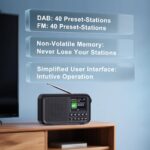 ROCAM DAB+/FM Digitalradio mit Bluetooth 5.0 – 3000-mAh Akku & 8W Hi-Fi Sound – Bild 7