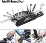 HAZENS 16-in-1 Fahrrad Reparaturset mit Satteltasche & 120 PSI Mini-Luftpumpe – Bild 7