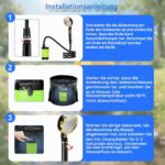 Anesty Tragbare Campingdusche 6000mAh – Wiederaufladbare Duschpumpe mit Smart-Display für Outdoor – Bild 7