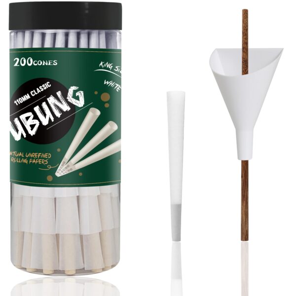 UBUNG 200er Pack King Size Cones – Vorgerollte Cones mit Zubehör