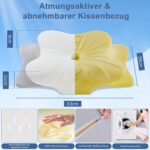 DONAMA Memory Foam Nackenkissen Ergonomisch – 6-Zonen-Kontur mit Armauflage für alle Schlafpositionen – Bild 5