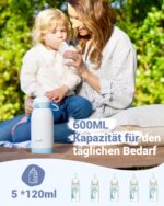 GROWNSY Tragbarer Flaschenwärmer 600ml – Schnellheizender Babyflaschenwärmer mit 10000mAh Akku – Bild 5
