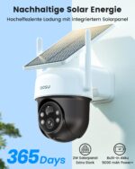 aosu 2K Solar Überwachungskamera Aussen 3MP – 360° PTZ mit Bewegungsverfolgung & Farbnahtsicht – Bild 3