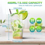 AOLUXLM 50er Becher Set 400 ml – Wiederverwendbare Trinkbecher für Partys & Events – Bild 3