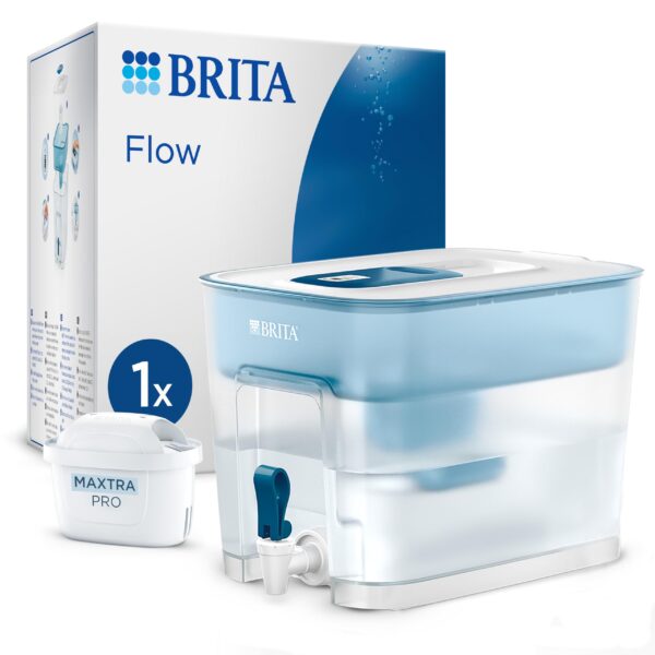BRITA Flow XXL Wasserfilter mit MAXTRA PRO – 8,2l Kühlschrank-Spender mit PFAS-Filterung