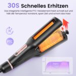 Raglory 4-in-1 Welleneisen 22/25/32/38 mm mit Keramikbeschichtung & LED-Anzeige – Lockenstab für Beach Waves & Mermaid Waves – Bild 5