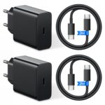 45W USB-C Ladegerät 2er Pack mit 2M Kabel – Superschnellladen für Samsung Galaxy