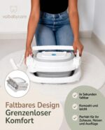 VALVANI Faltbare Babybadewanne mit Panda-Kissen – Ergonomisch & Rutschsicher für Neugeborene – Bild 4