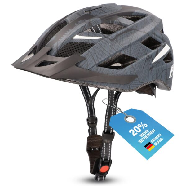 Fischer Urban Plus Fahrradhelm S/M mit LED-Rücklicht – Sicherer Cityhelm für Damen & Herren