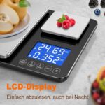 Letron Digitale Küchenwaage mit Dual-Plattform 15kg/1g & 500g/0.01g – Profi-Feinwaage – Bild 7