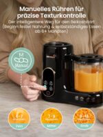 Grownsy Babynahrungszubereiter mit Doppel-Dampfkorb – Dampfgarer, Pürierer & Sterilisator – Bild 4