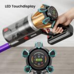 FDUXUD Akkustaubsauger 600W 50kPa – Kabellos mit 70Min Laufzeit & Anti-Tangle-Bürste – Bild 6