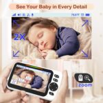 Blemil Babyphone mit Kamera – 5″ Display, 30h Akku, Schwenk-/Zoom-Kamera & Nachtsicht – Bild 5