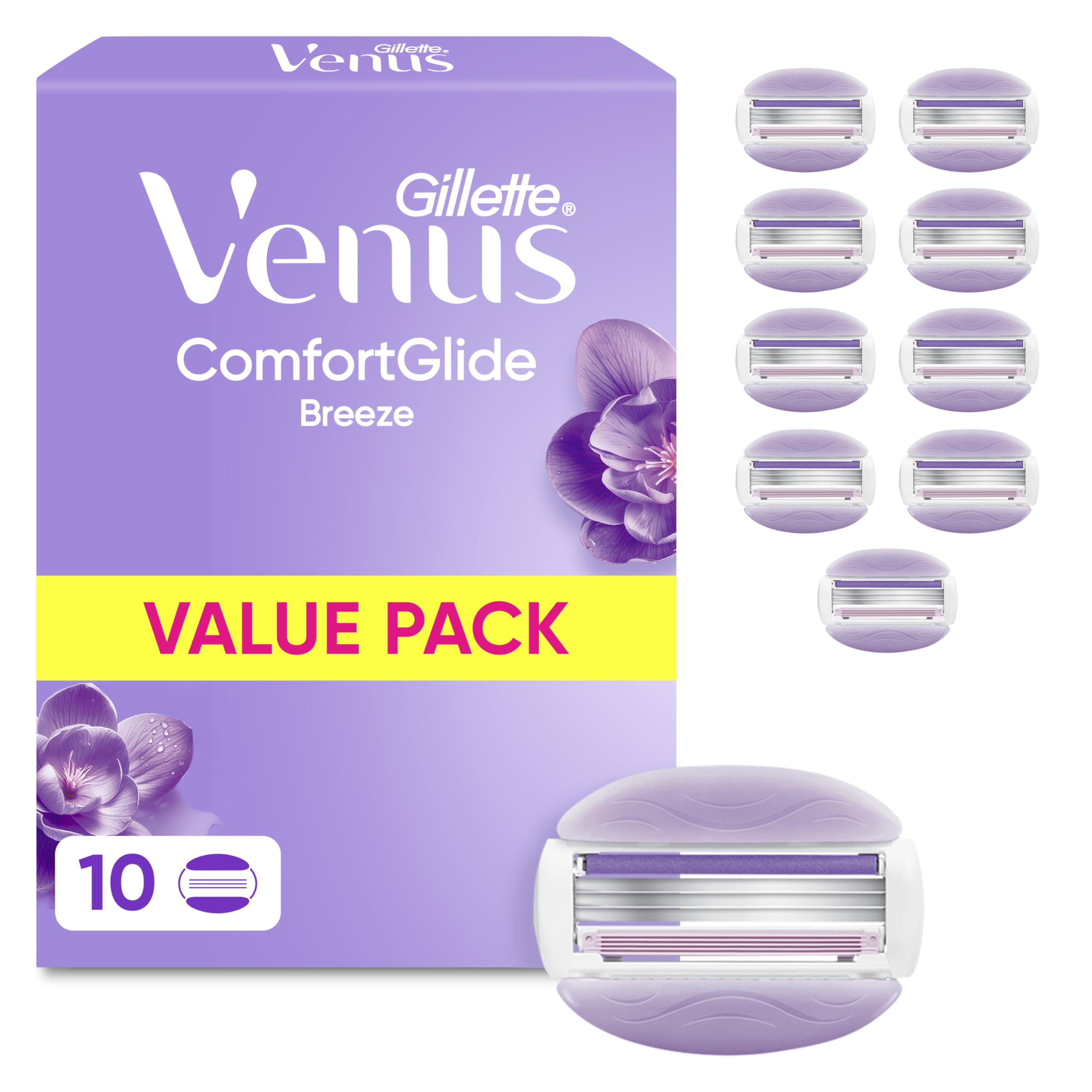 71LIpoZ6VL._SY2560_.jpg Gillette Venus ComfortGlide Breeze – 10 Ersatzklingen für glatte Rasur ohne Irritationen – Bild 1