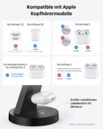 KLiHD 3-in-1 Wireless Ladestation – Schnellladen für iPhone, Apple Watch & AirPods mit 18W – Bild 5