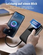 CFIAI Power Bank 40000mAh mit 22,5W PD – Schnellladegerät mit 3 Anschlüssen für iPhone & Android – Bild 5