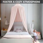Ginkago Betthimmel 280 cm Baldachin Baumwolle – Prinzessin Kinderzimmer Blassrosa – Bild 6