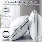 Slybear Kopfkissen 40x80 cm 2er Set – Orthopädisches Seitenschläferkissen waschbar – Bild 4